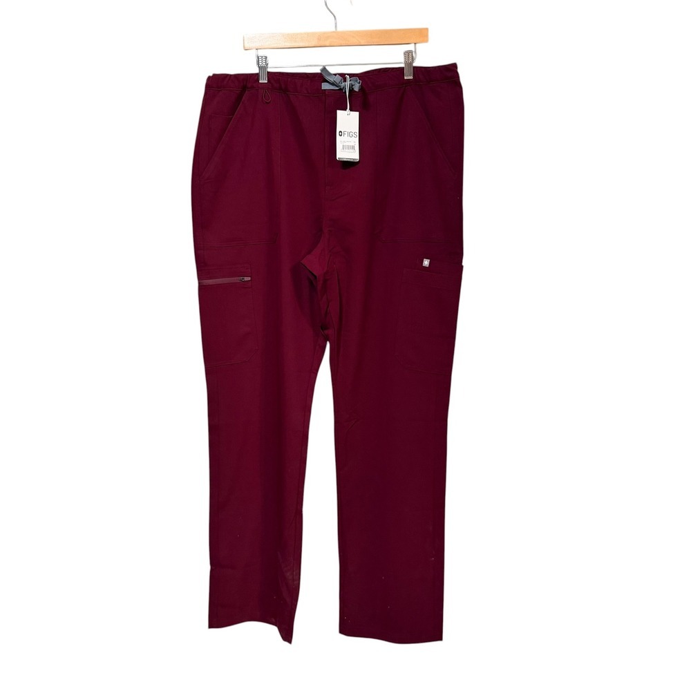 Figs‎ Mens Cairo Cargo Tall Scrub Pants Burgundy TM3001T 2XL New